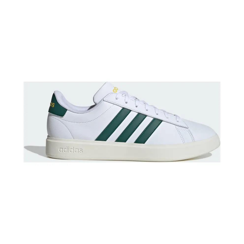 Adidas Grand Court Cloudfoam Comfort Cloud White / Collegiate Green / Utility Yellow (ID1171)