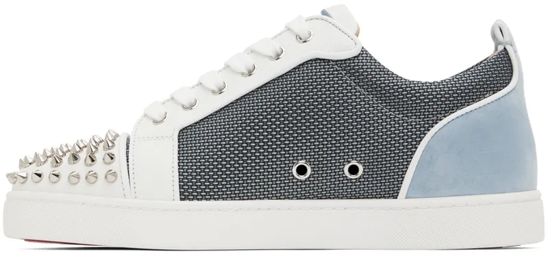 Christian Louboutin Blue & Gray Louis Junior Spikes (3220170)