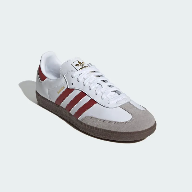 Adidas Samba OG Cloud White / Preloved Ruby / Clear Granite (JH8798)
