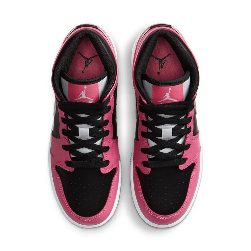 Jordan 1 Mid Pinksicle (GS) Black/White-Pinksicle (555112-002)