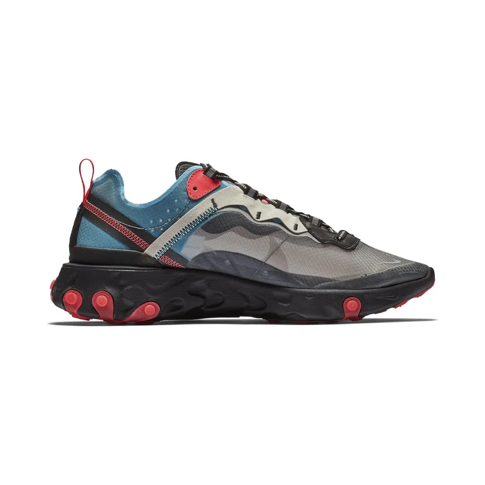 Nike React Element 87 Blue Chill Solar Red Black/Cool Grey-Blue Chill-Solar Red (AQ1090-006)