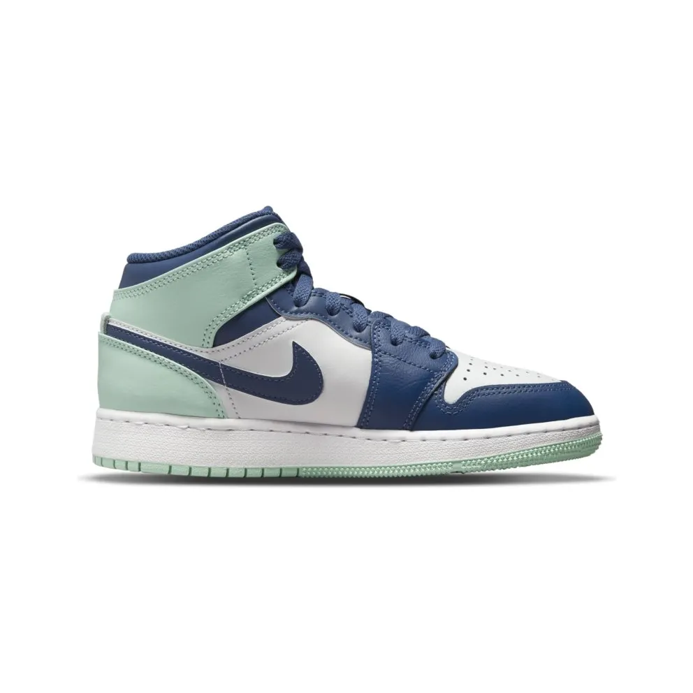 Jordan 1 Mid Blue Mint (GS) (554725-413)