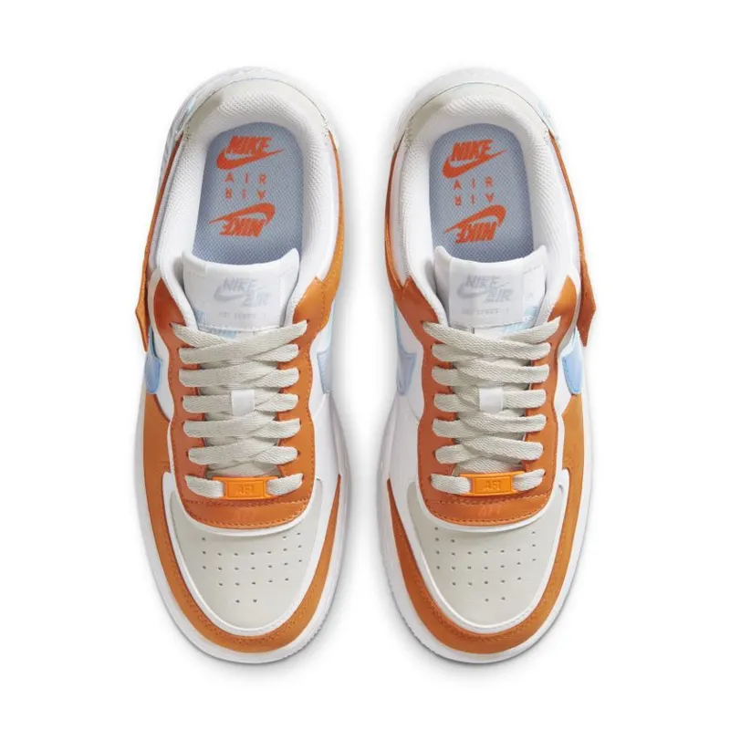 Nike Air Force 1 Shadow White Dark Orange (2020) (CZ0365-100)
