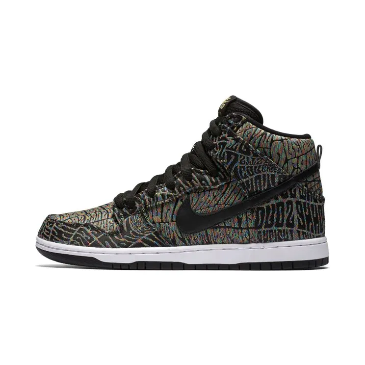 Nike Dunk High PRM SB Tripper Pack “Black / Rainbow / White” (313171-029)
