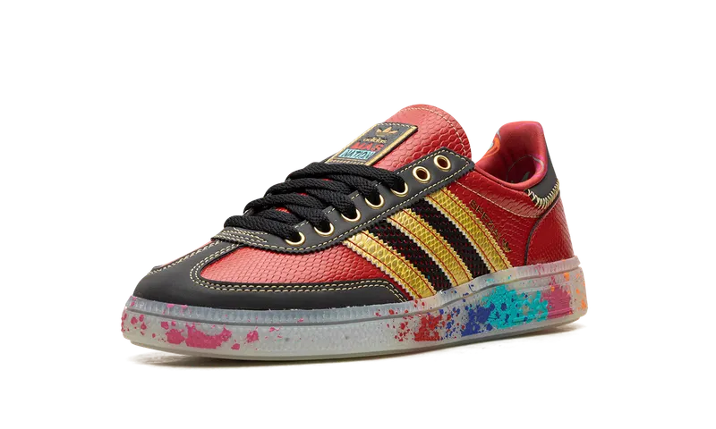 Adidas Handball Spezial “S.E.E.D. – Scarlet Gold Paint Splatter” (ID8617)