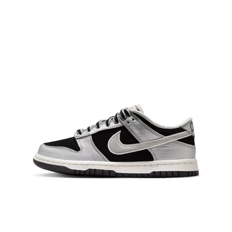 Nike Dunk Low LV8 GS “Metallic Silver Black Sail” (IV5971-001)