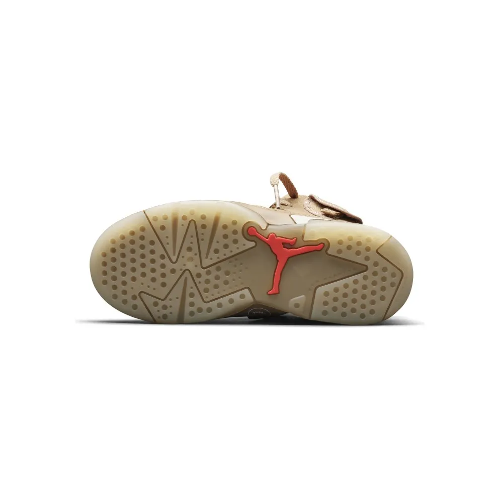 Air Jordan x Travis Scott 6 Retro British Khaki (PS) (2021) – “British Khaki / Sail / Bright Crimson” (DH0693-200)