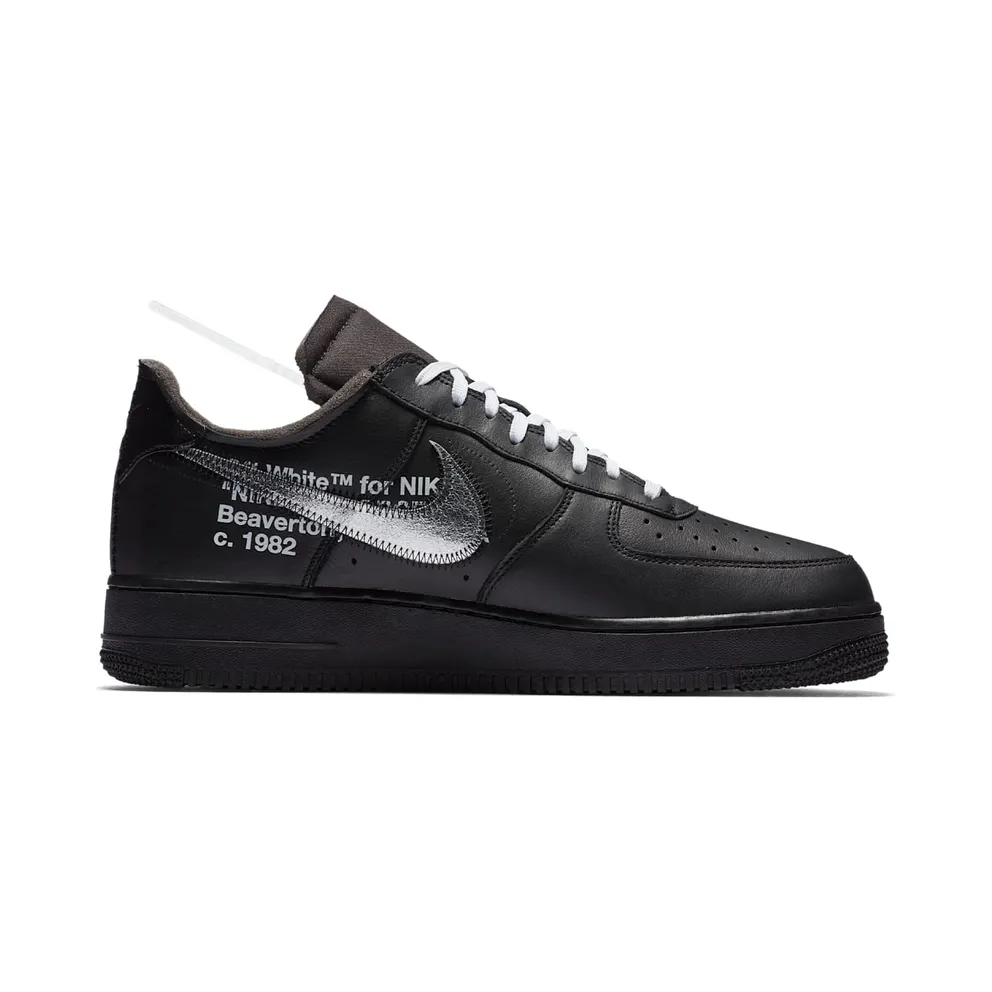 Nike Air Force 1 ’07 Virgil x MoMA (No Socks) Black/Metallic Silver-Black (AV5210-001)