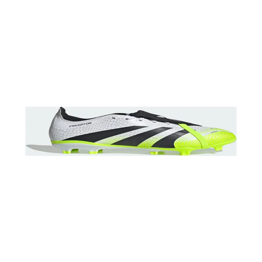 adidas Predator League Fold-Over Tongue FG/MG Cloud White Core Black Lucid Lemon (JI1111)