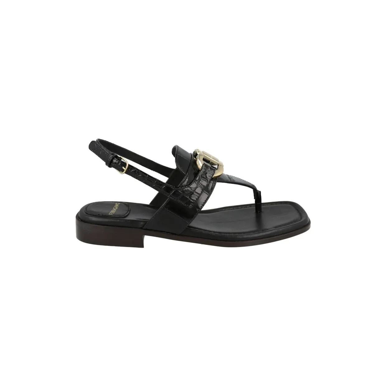 Ferragamo Lula Leather Sandals Black (01G998-769216)