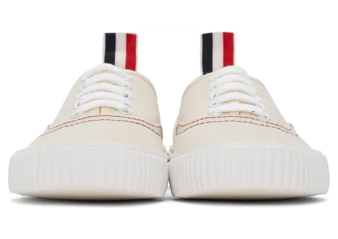 Thom Browne Off-White Heritage Vulcanized Sneakers (FFD063A-06555) (2)