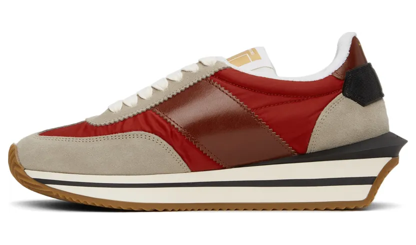 TOM FORD White & Grey James Sneakers (J1292T-LCL246) (3)
