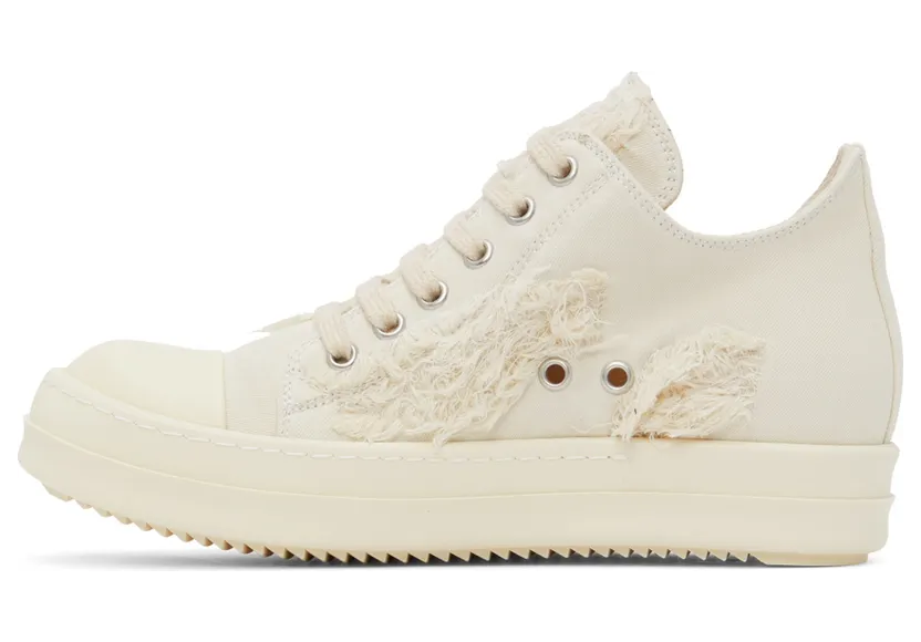 Rick Owens Drkshdw Off-White Distressed Sneakers (DS01B7802 SLHN) (3)