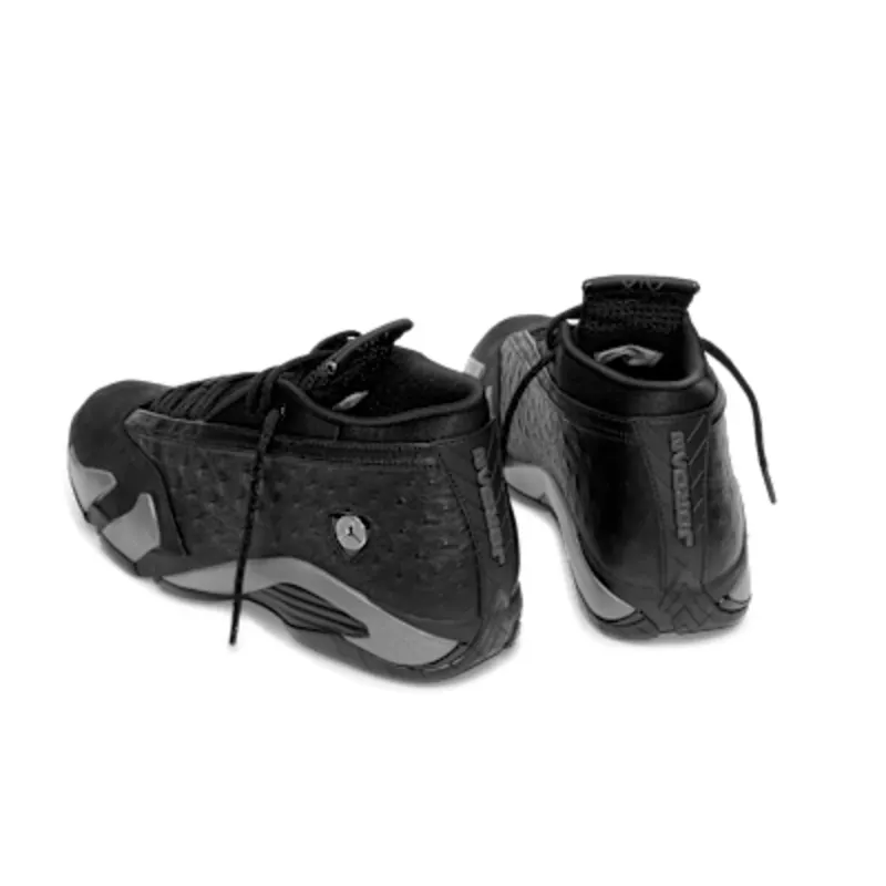 Air Jordan 14 Low “Black Pack” (IZ3884-001): alles zwart, alles textuur (3)