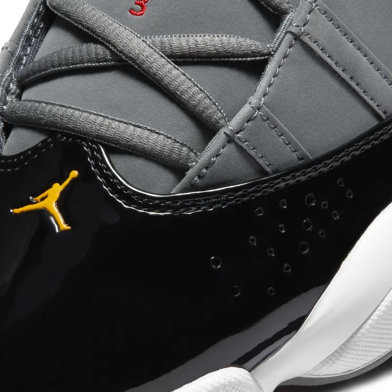 Jordan 6 Rings Smoke Grey Black Red Gold (322992-022)