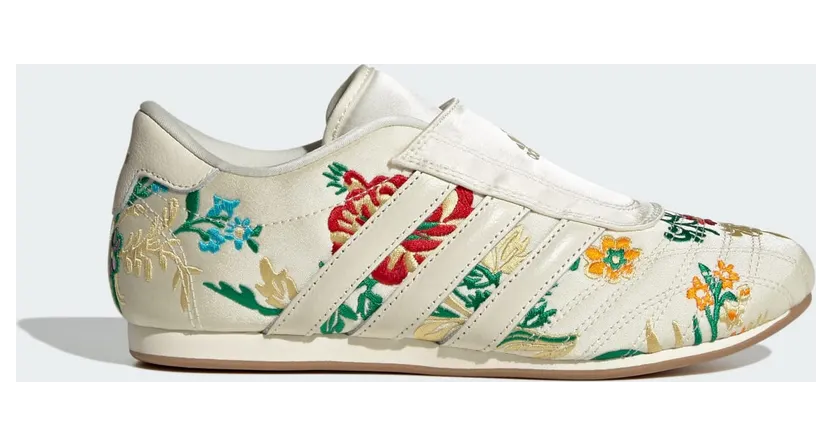 adidas Taekwondo Cream White Floral Embroidery (JR3705)