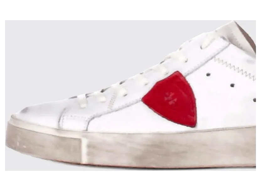 Philippe Model Prsx Used Leather Sneakers White (PRLUVP22) (3)