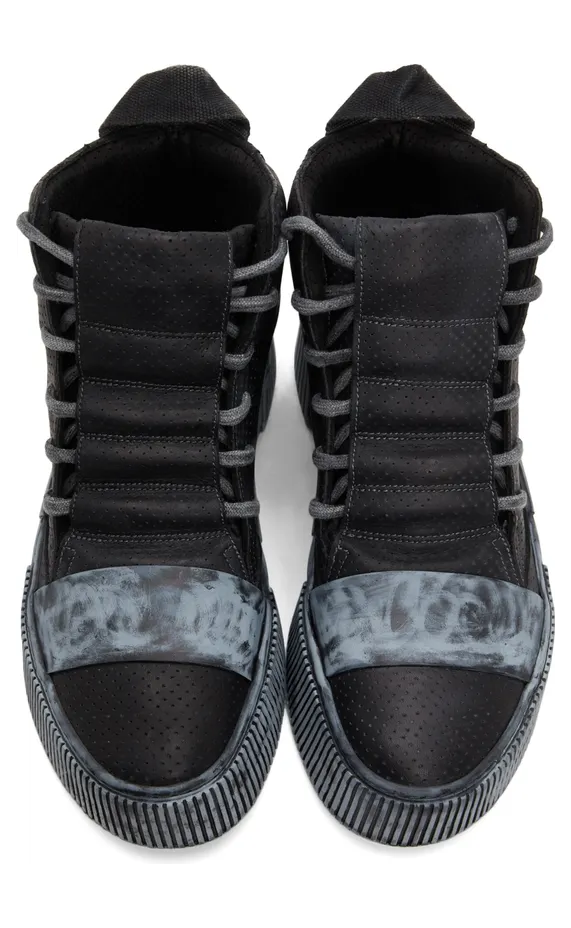 Boris Bidjan Saberi Black High Bamba 1.1 Sneakers (292-SS2200B1000000SM-0031) (5)