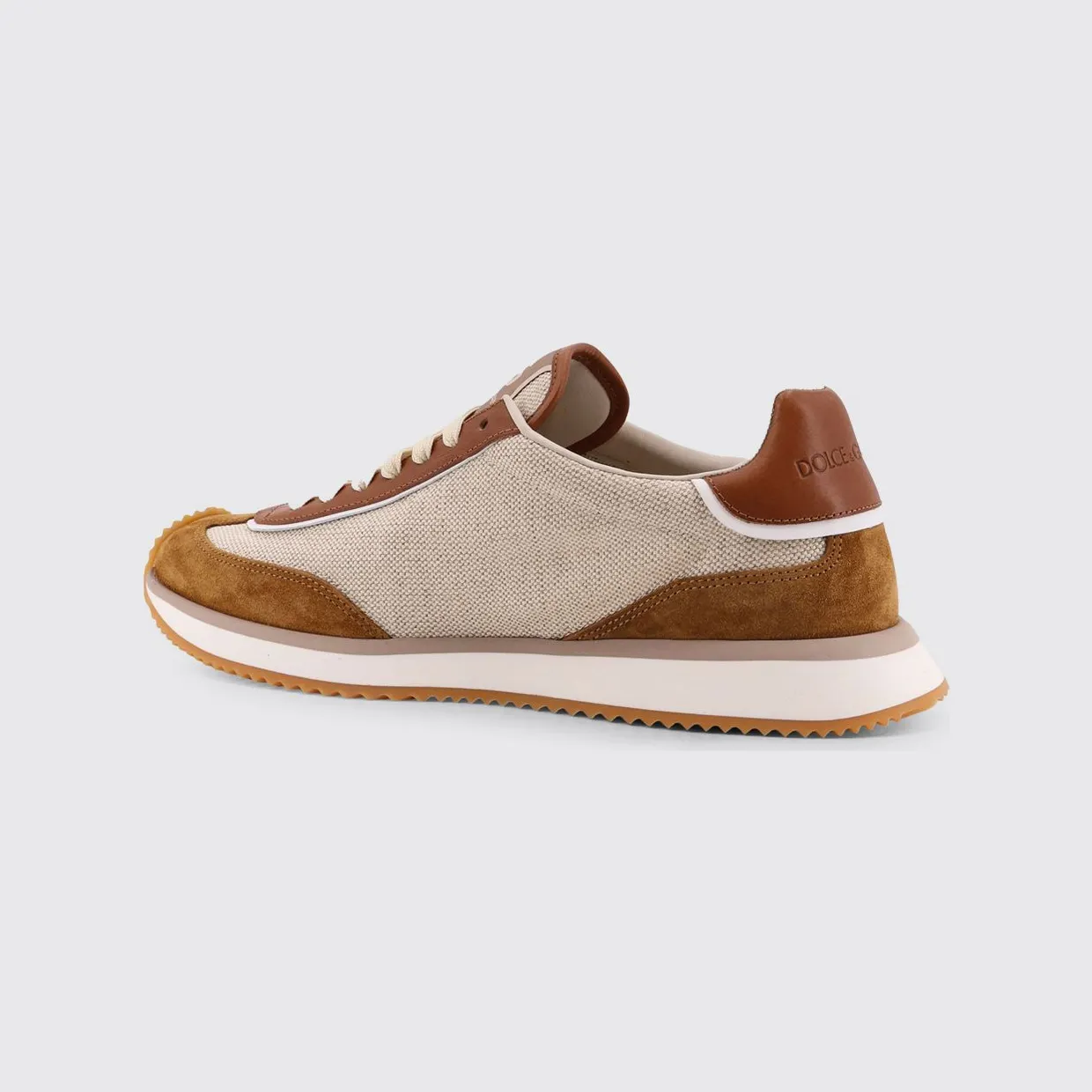 Dolce & Gabbana DG Cushion Canvas and Suede Sneakers Beige (CS2288A01278W125) (2)