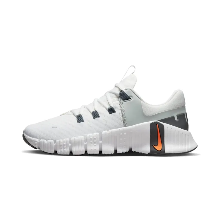 Nike Free Metcon 5 “Summit White / Light Silver / Iron Grey / Bright Mandarin” (DV3949-101)