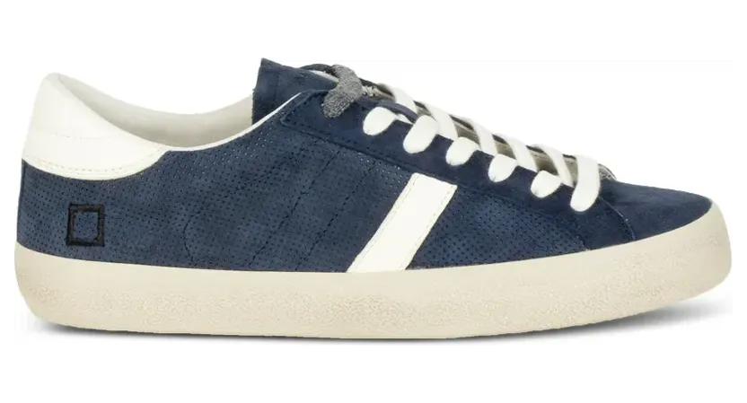 D.A.T.E. Sneakers met geperforeerd detail – Blauw (M441HLPC)