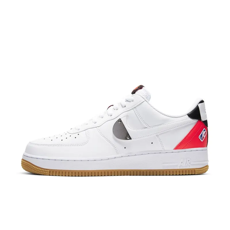 Nike Air Force 1 Low NBA White Crimson Gum White/Bright Crimson-Black-White (CT2298-101)