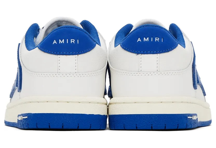AMIRI White & Blue Skel Top Low Sneakers (PS22MFS003-123) (4)