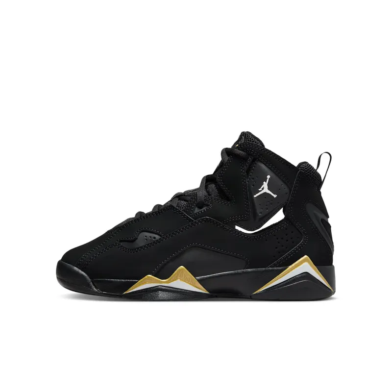 Jordan True Flight Black Metallic Gold White (343795-017)