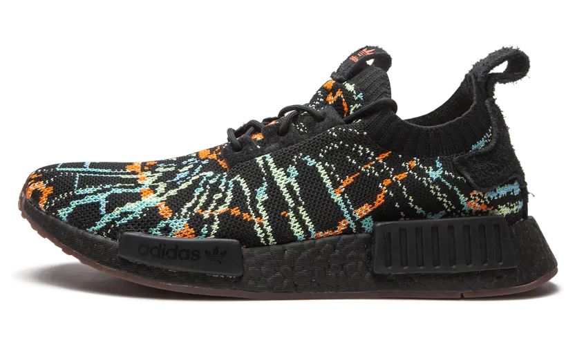 Adidas NMD_R1 Primeknit ‘Black Glitch’ Core Black/Core Black/Gum (G57941)