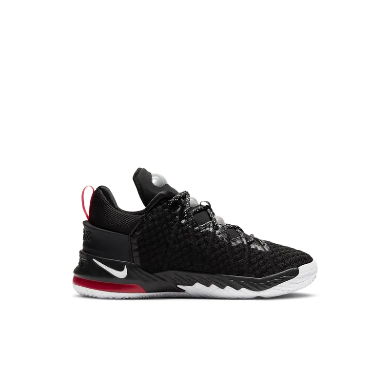 Nike LeBron 18 Bred (PS) Black/White-University Red (CT4710-001)