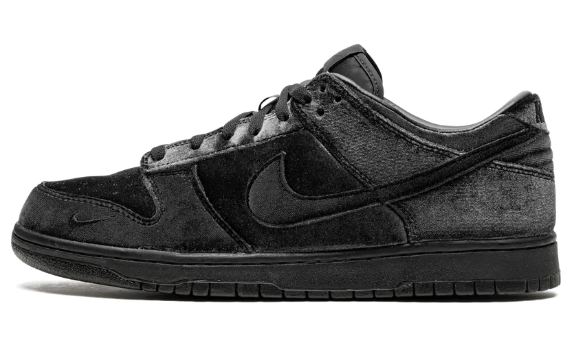 Nike Dunk Low Dover Street Market Triple Black Velvet – “Black / Black / Black” (DH2686-002)
