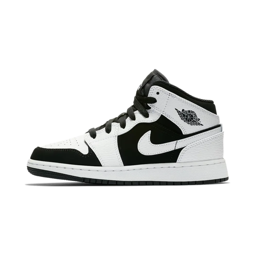 Jordan 1 Mid White Black (GS)