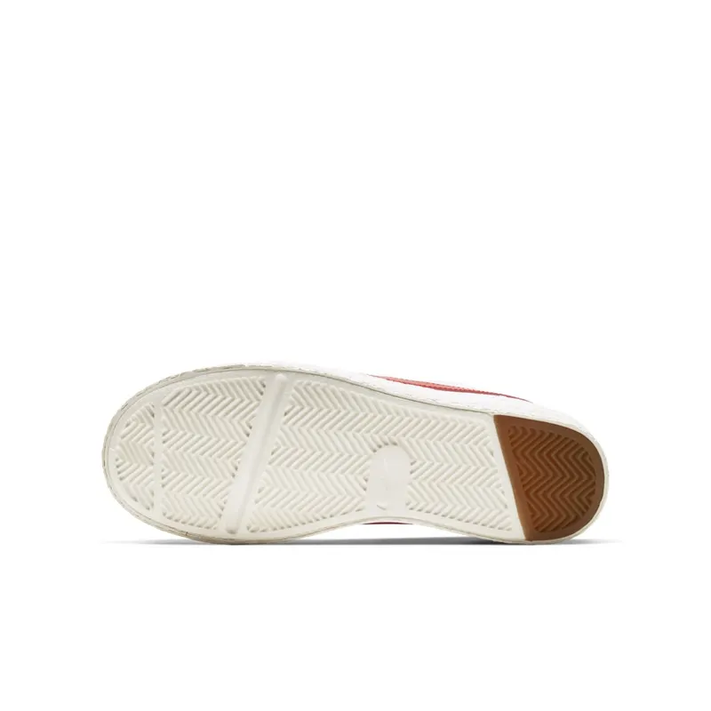 Nike  Blazer Low White University Red (GS) White/Sail/Gum Light Brown (CZ7106-100)