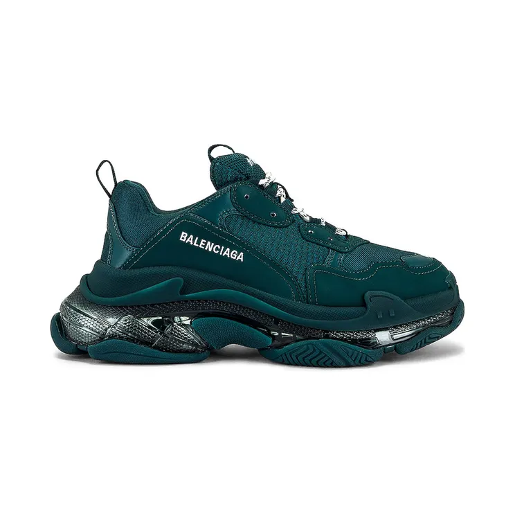 Balenciaga Triple S Clear Sole Full Dark Green (541624W2GA13210)