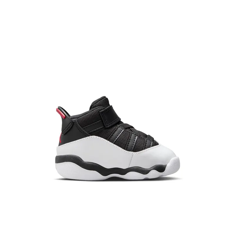AIR Jordan RETRO 6 RINGS TD “Black White University Red” (323420-067)