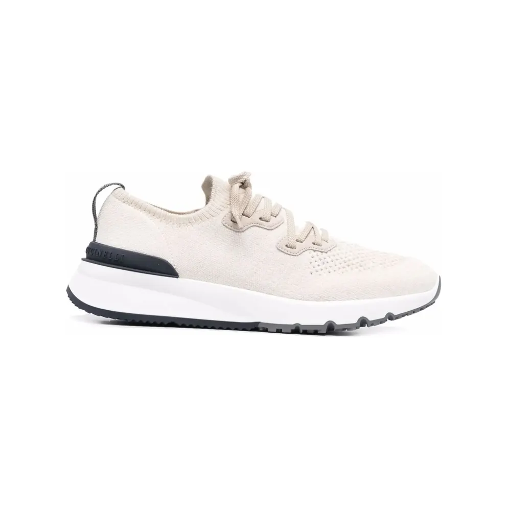 Brunello Cucinelli Knitted Lace-up “White” (MZUKISO250 CW751)