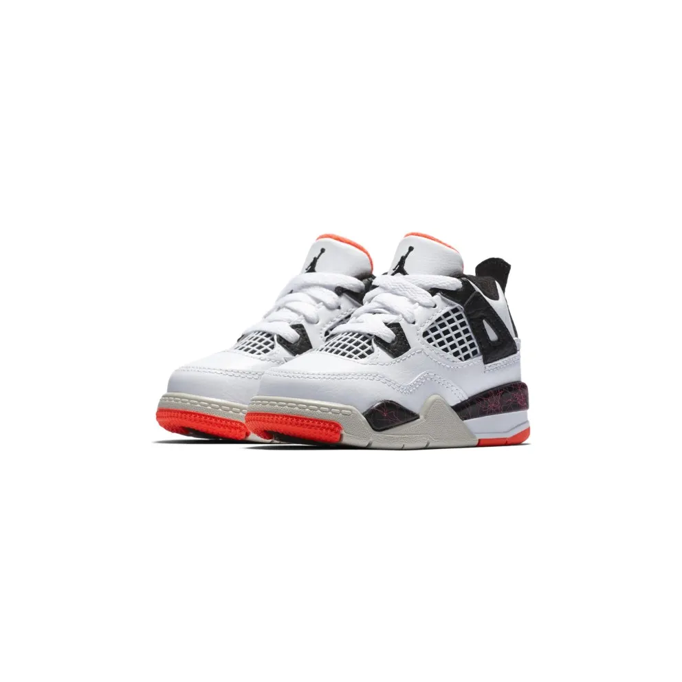 Jordan 4 Retro Flight Nostalgia (TD) White/Black-Bright Crimson-Pale Citron (BQ7670-116)