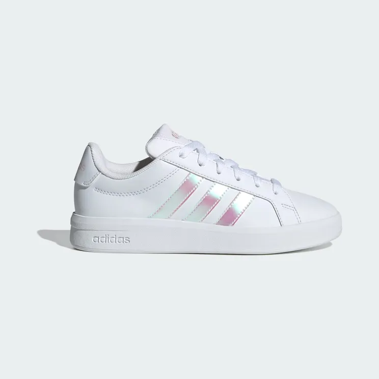 adidas Grand Court 3.0 Shoes Junior “Cloud White / Iridescent / Almost Pink” (JQ1978)