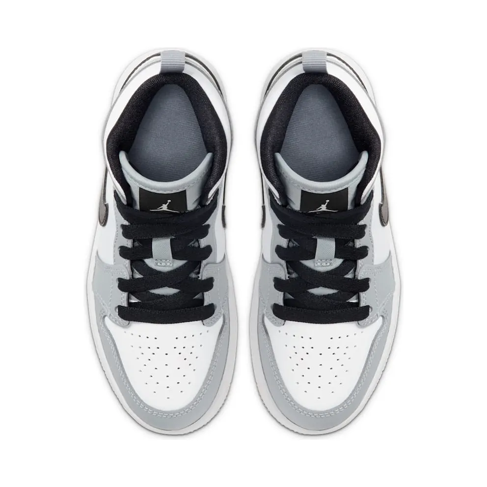 Jordan 1 Mid Light Smoke Grey (PS) Light Smoke Grey/White-Black (640734-092)