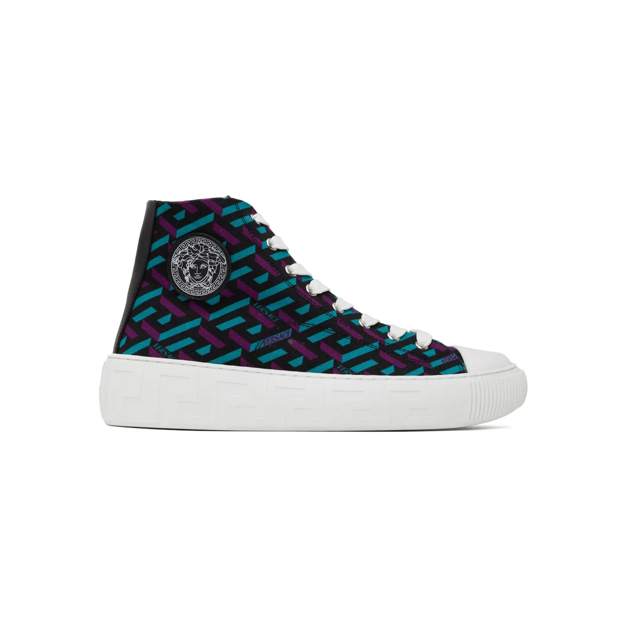 Versace Multicolor Greca High-Top Sneakers (DSU8403 1A02719)