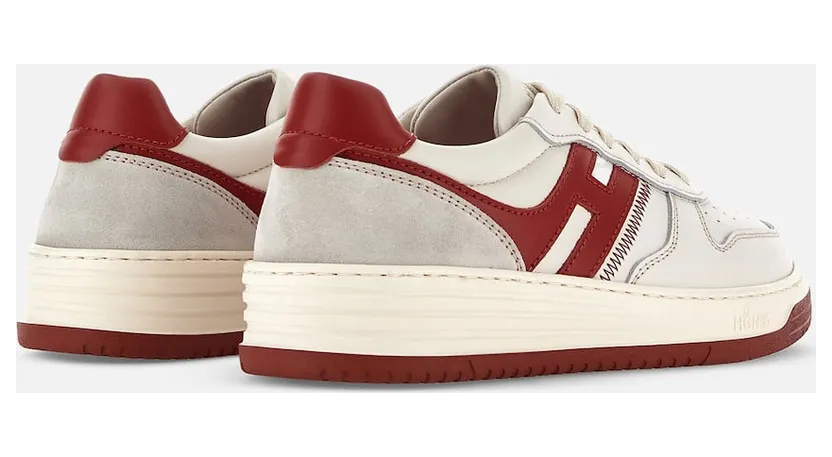 Sneakers Hogan H630 White Red Grey (HXM6300EU50ODZ958K) (2)