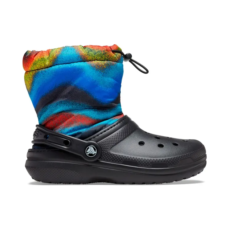 Crocs Classic Lined Spray Dye Neo Puff Boot Black Multi (208082-0C4)