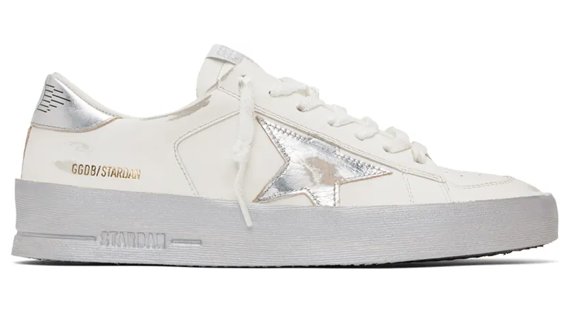 Golden Goose White & Silver Stardan Sneakers (GMF00128.F002187.80185)