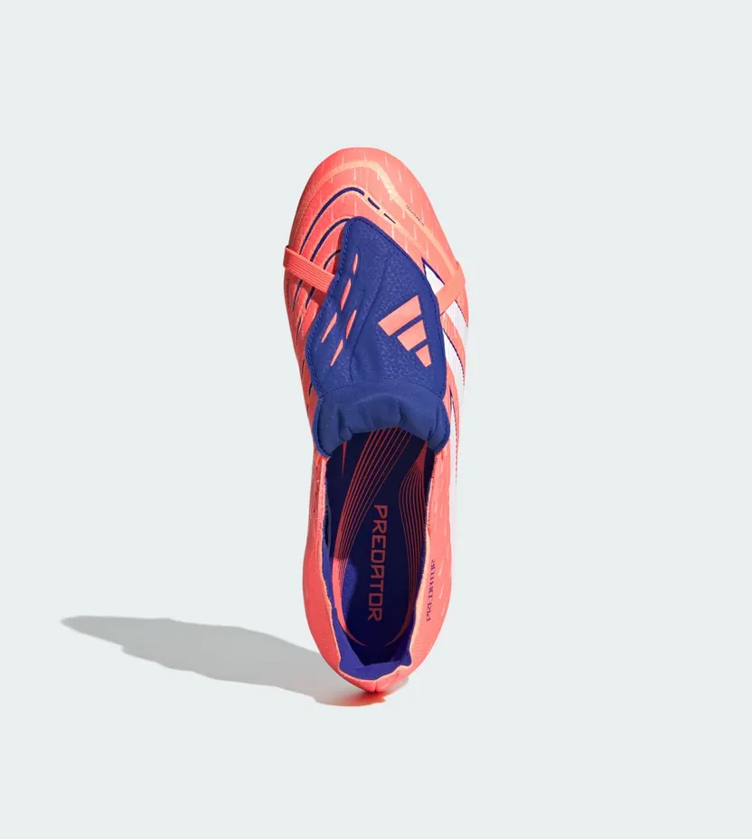 Adidas Predator League Fold-Over Tongue FG/MG “Signal Coral / Cloud White / Beam Orange” (JI1112)