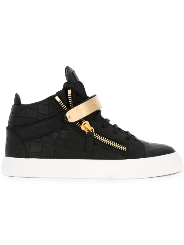 Giuseppe Zanotti High-Top-Sneakers mit Reißverschlüssen – Schwarz (RW6014002)