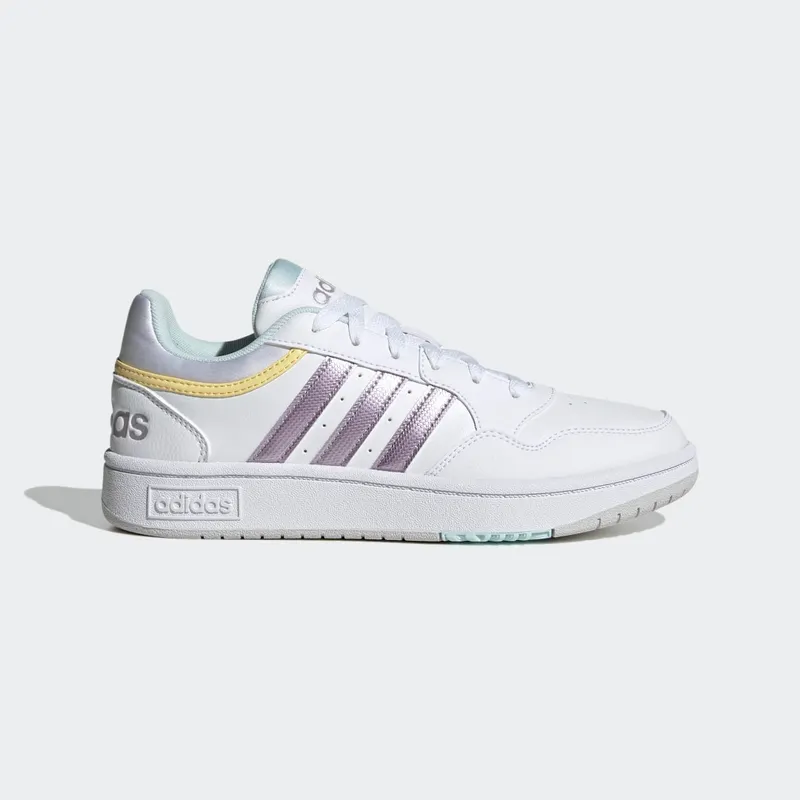 Adidas Hoops 3 Cloud White / Matt Purple Met. / Almost Yellow (GX1806)