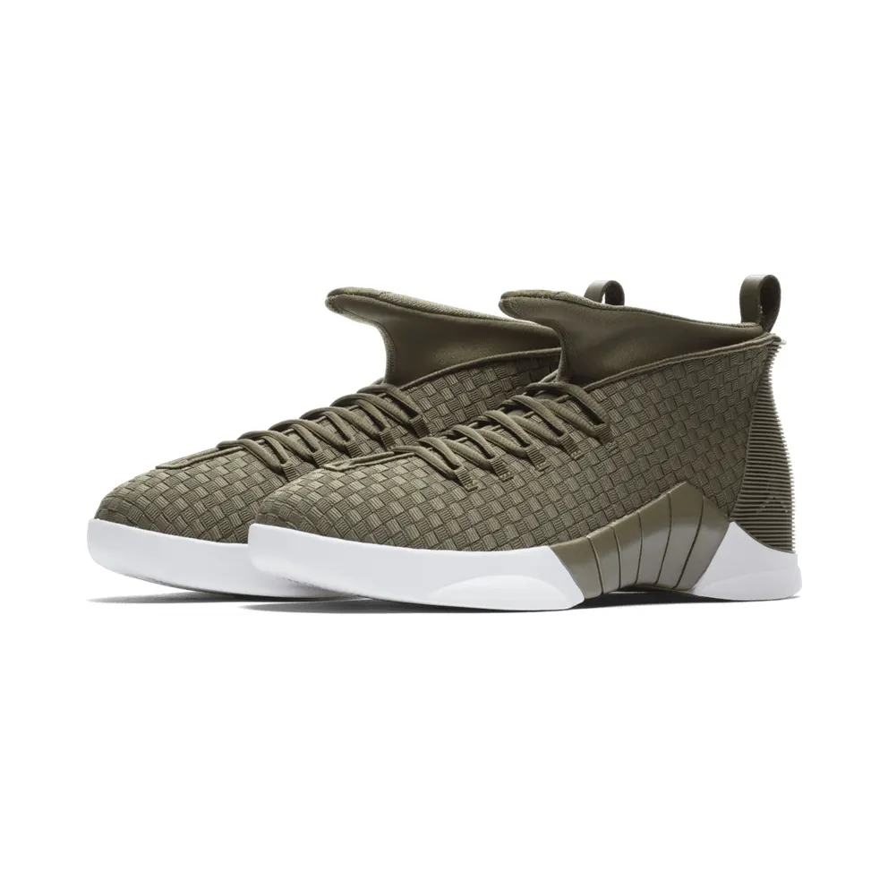 Jordan 15 Retro PSNY Olive Suede Friends and Family Medium Olive/Medium Olive-Sail-Medium Olive (AO2568 200)