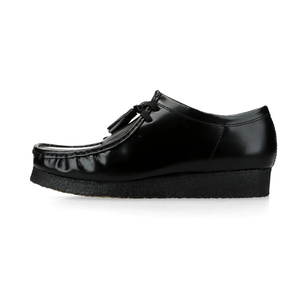 Clarks Wallabee “Black Hi Shine Leather” (26183780)