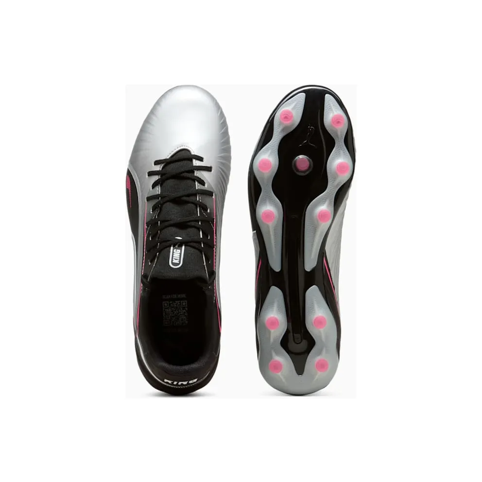 Puma King Match FG/AG Silver Black Sun Struck White (108315-02)