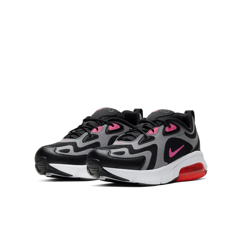 Nike Air Max 200 Black Hot Punch (GS) Black/Gunsmoke/White (CT6388-001)
